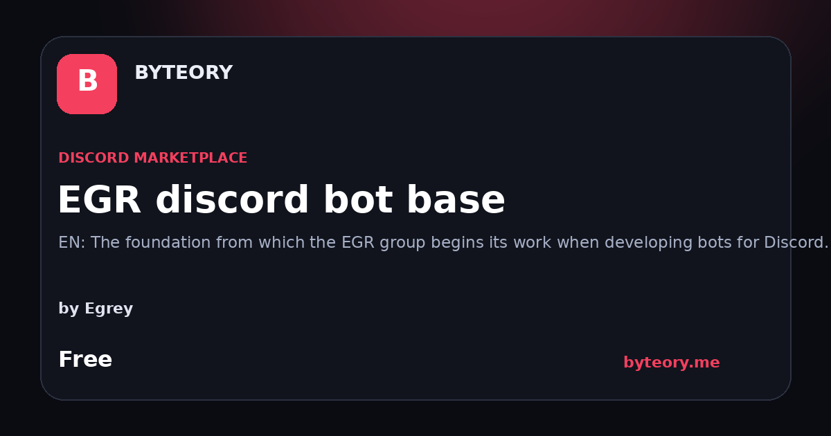 Social preview for EGR discord bot base